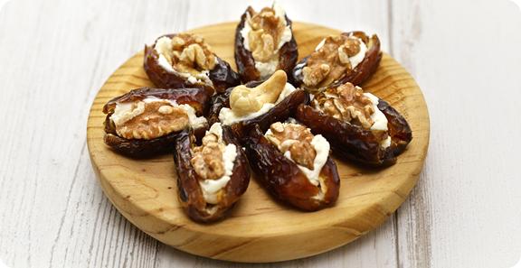 Stuffed dates with nuts or cheese